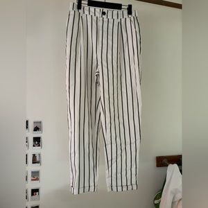 Forever 21 White Striped pants